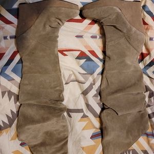 Steve Madden over the knee wedge boots 10